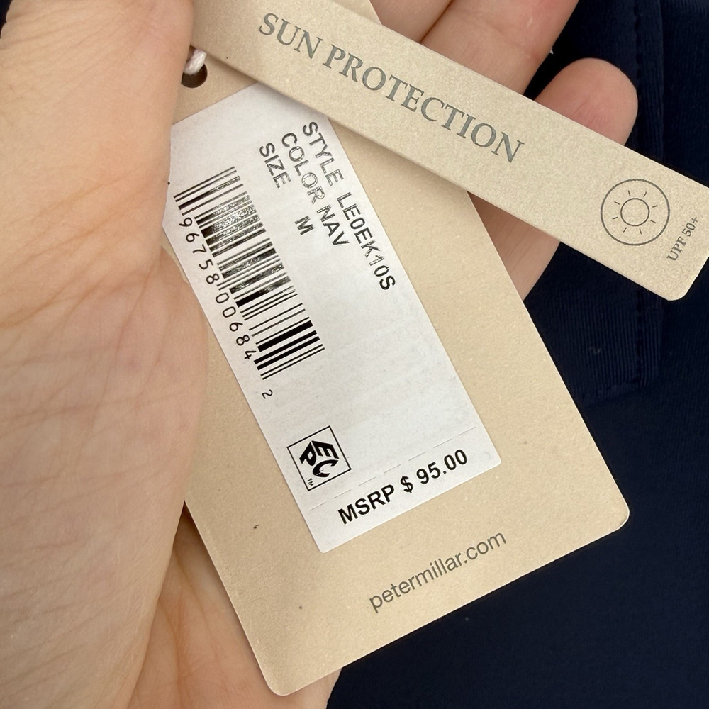 Peter Millar Women’s Navy Blue Performance Polo Shirt Size Small NWT Golf Upf50 - Picture 5 of 8